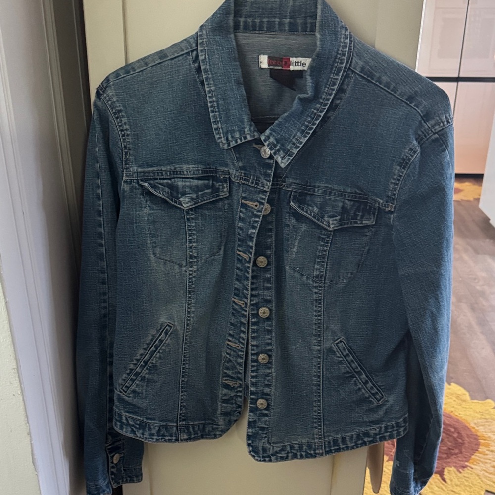 Live a Little Faded Blue Denim Jacket